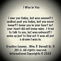 This can be taken in many different scenarios, but for me it's Spiritual. Our Lord shows Him self in many was, sometimes, more often than not, using people or maybe it might have been a dream you thought you was having.